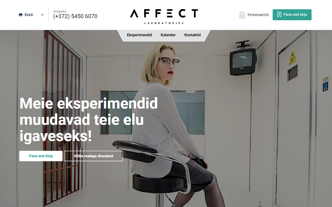 Affect.ee ekraanitõmmis